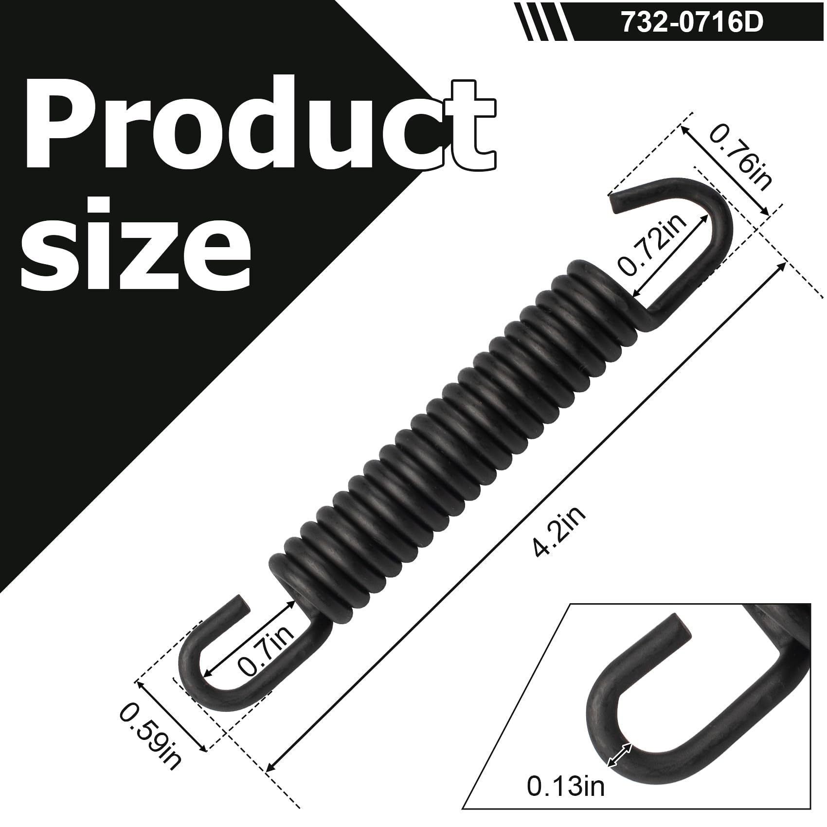 Amazon.com: YRZHKS 732-0716D Tension Spring,Compatible with CUB